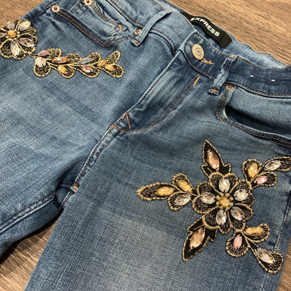 Embellished Express Jeans size 2